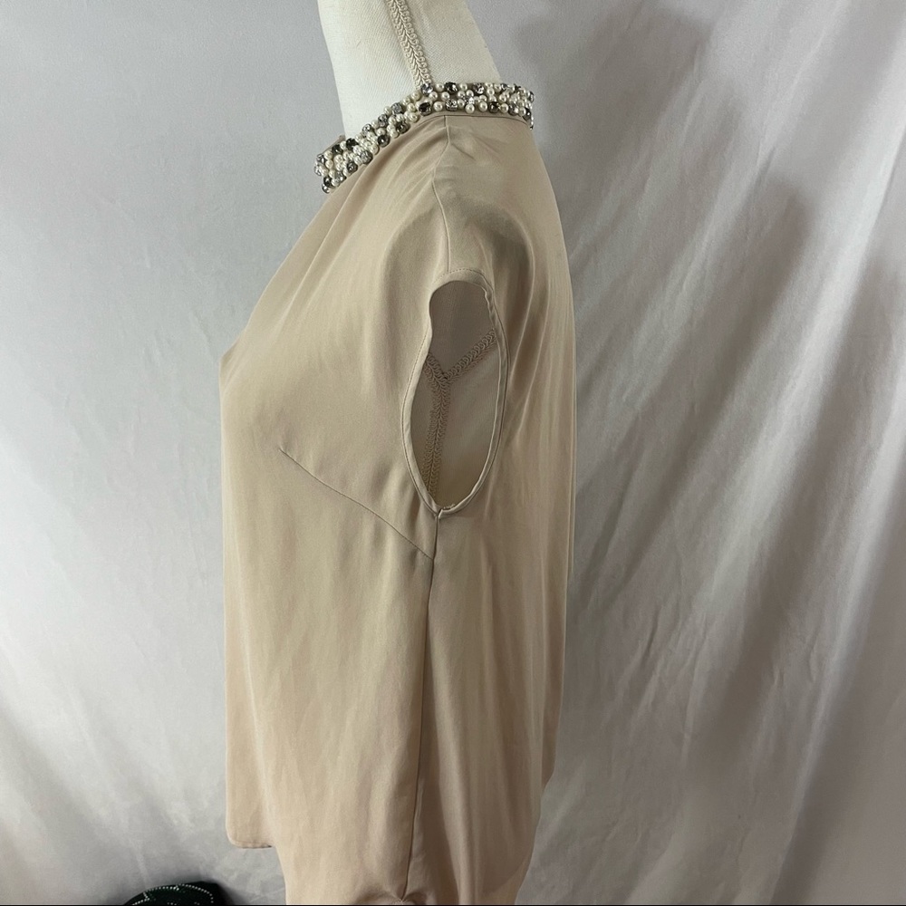 Bellatrix Jeweled Neckline Sleeveless top - Picture 4 of 14
